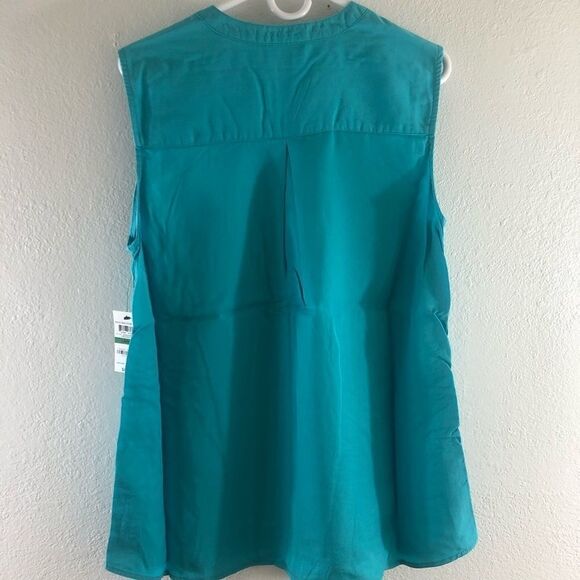 Style & Co Lyocell blue ruched in the side Size L - Picture 6 of 6